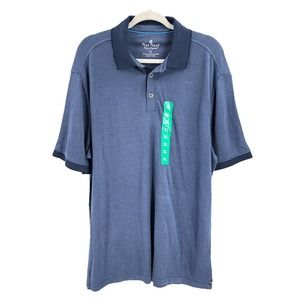Nat Nast Luxury Originals NEW Mens Size XL Short Sleeve Blue Polo Lightweight